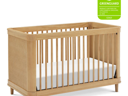 M23701HYHC,Namesake,Marin with Cane 3-in-1 Convertible Crib in Honey and Honey Cane