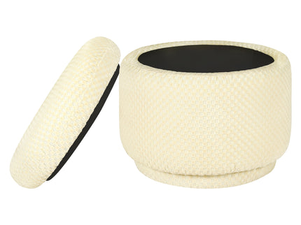 M22985IVC,Babyletto,Enoki Storage Ottoman in Ivory Velvet Checker