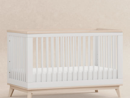 M5801WNX,Babyletto,Scoot 3-in-1 Convertible Crib w/ToddlerBedConversion Kit in White/WashedNatural