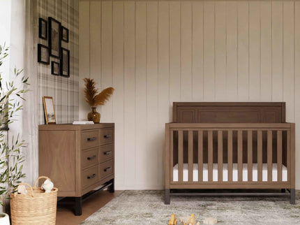 B25816DF,Monogram by Namesake,Newbern 6-Drawer Assembled Dresser in Driftwood