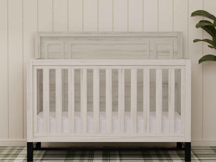 B25801WDF,Monogram by Namesake,Newbern 4-in-1 Convertible Crib in White Driftwood