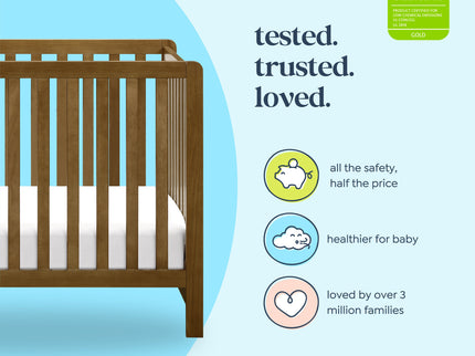 F11901L,Carter's,Colby 4-in-1 Low-profile Convertible Crib in Walnut