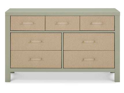 M24816FSPSEW,Namesake,Eloise 7-Drawer Assembled Dresser in French Sage and Performance Sand Eco-Weave