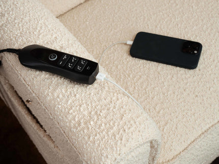 M17183PWB,Namesake,Willa Deluxe Power Glider Recliner w/Heat&Massage in Performance Ivory Boucle