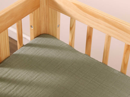 T29734MCA,Babyletto,Matcha Muslin All-Stages Bassinet Sheet in GOTS Certified Organic Cotton