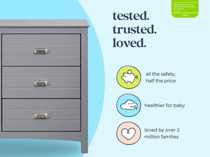 F16906G,Carter's,Nolan 6-Drawer Double Dresser in Grey