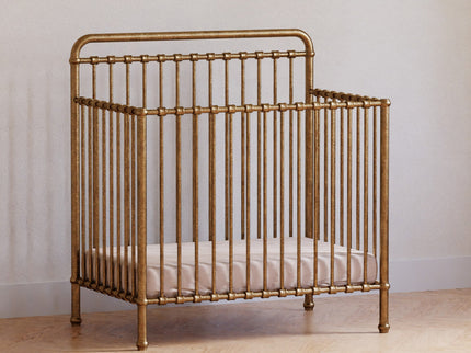 M15398VG,Namesake,Winston 4-in-1 Convertible Mini Crib in Vintage Gold