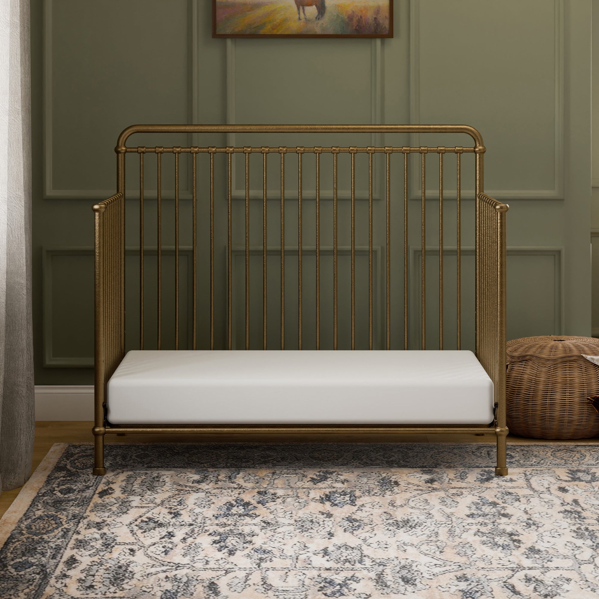 M15301VG,Namesake,Winston 4-in-1 Convertible Crib in Vintage Gold
