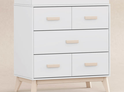 M5823WNX,Babyletto,Scoot 3-Drawer Changer Dresser in White/Washed Natural Finish
