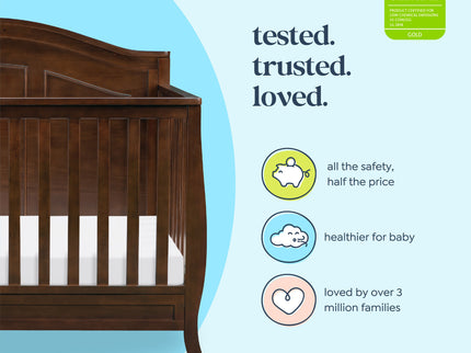 M20101Q,DaVinci,Emmett 4-in-1 Convertible Crib in Espresso