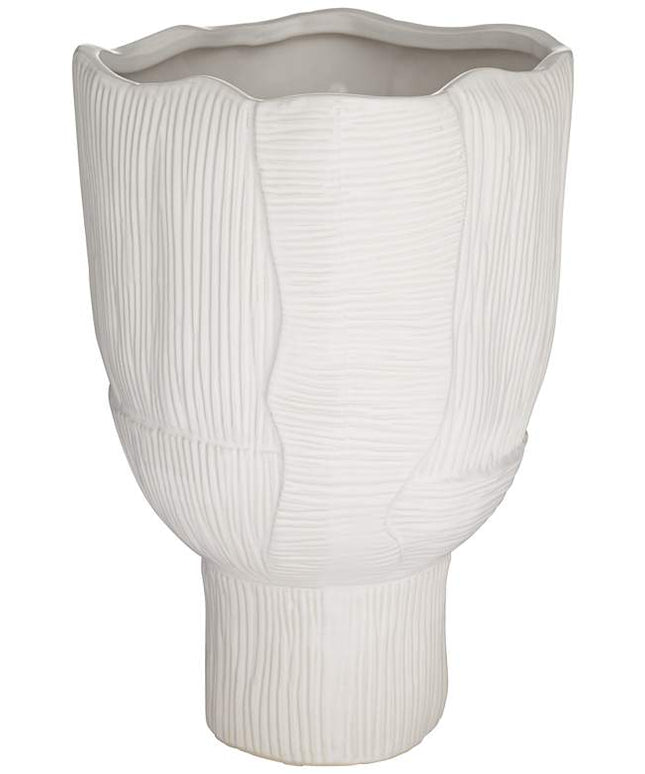 Hansville Matte White 13 1/2" High Decorative Vase