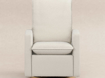 M20987WBG,Babyletto,Cali Pillowback Swivel Glider in Ivory Boucle w/ Gold Base
