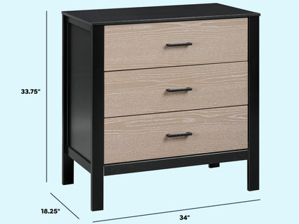 F23223ECWD,Carter's,Radley 3-Drawer Dresser in Ebony & Coastwood