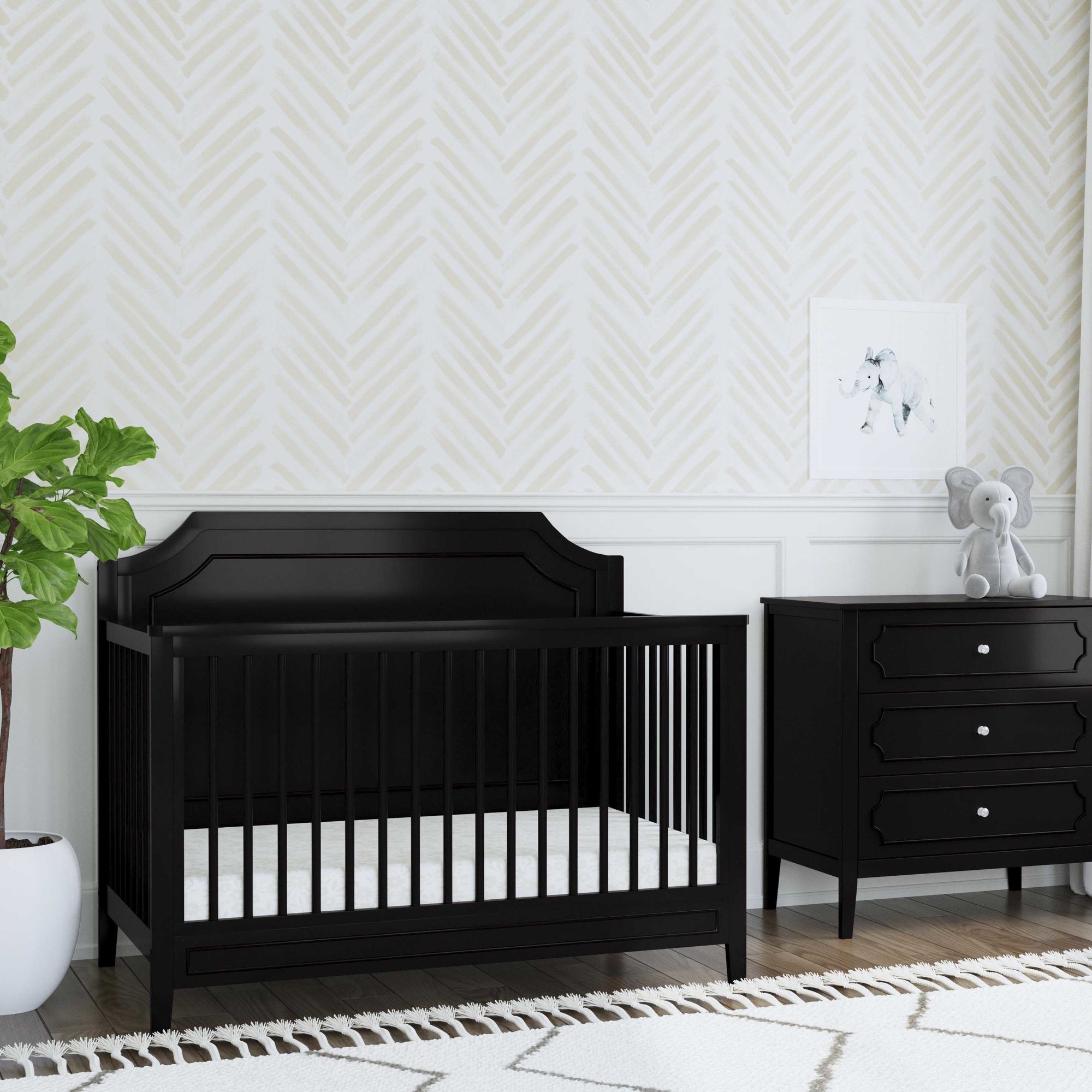M11441E,DaVinci,Chloe Regency 4-in-1 Convertible Crib in Ebony