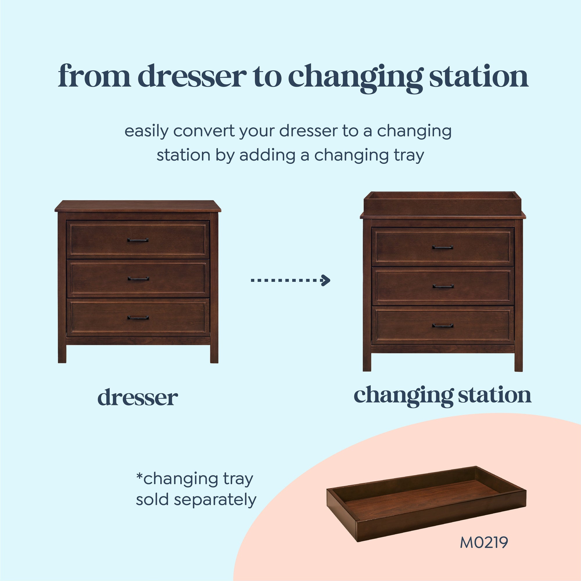M12823Q,DaVinci,Charlie 3-Drawer Dresser in Espresso
