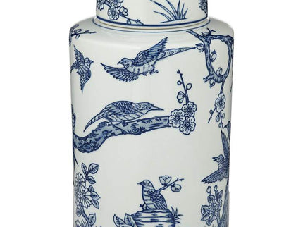 Heather Blue and White 3-Piece Ceramic Decorative Jar Set