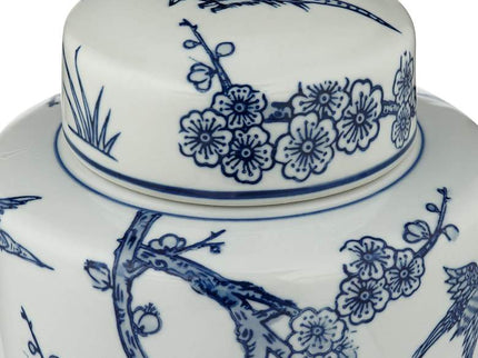 Heather Blue and White 3-Piece Ceramic Decorative Jar Set