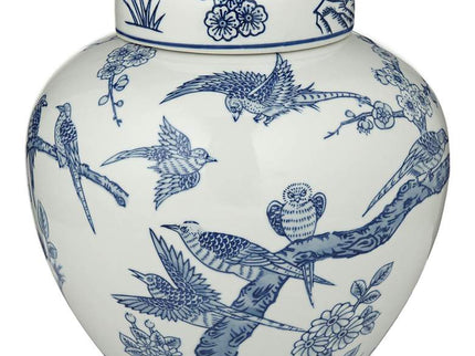 Heather Blue and White 3-Piece Ceramic Decorative Jar Set