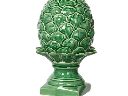 Helsa 12 1/4"H Green Blooming Artichoke Ceramic Sculpture