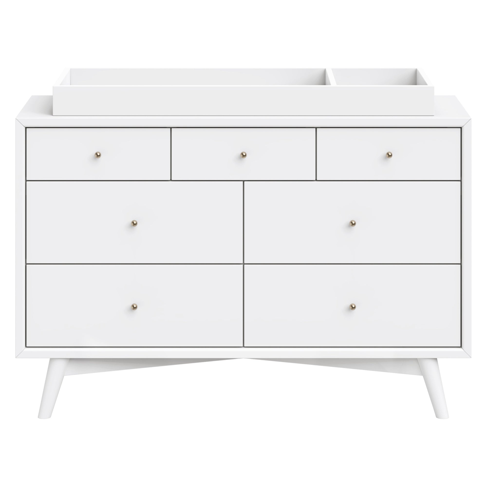 M15916W,Palma 7-Drawer Double Dresser  Assembled in White