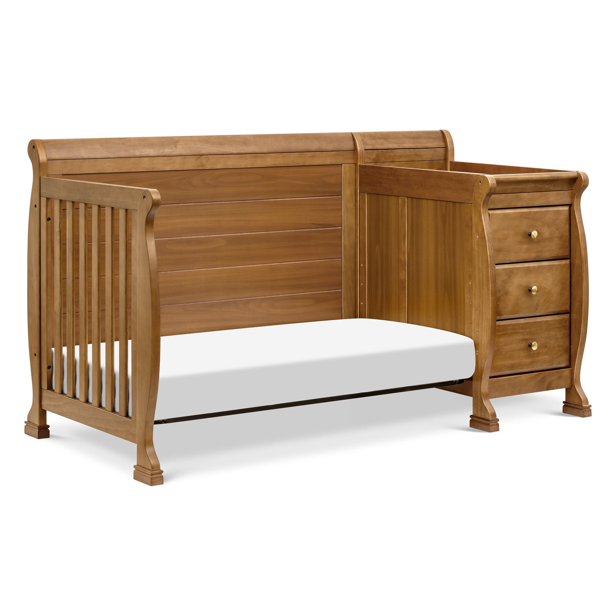 M5582CT,DaVinci,Kalani 4-in-1 Convertible Crib & Changer in Chestnut