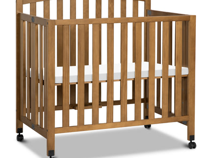 M18198CT,DaVinci,Dylan Folding Portable 3-in-1 MiniCrib and TwinBed in Chestnut