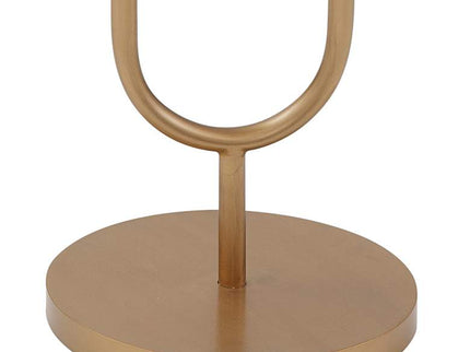 High-Low 15" Wide Mirrored Gold Metal Scatter Table