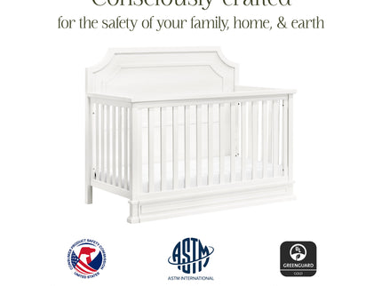 M10701RW,Namesake,Emma Regency 4-in-1 Convertible Crib in Warm White