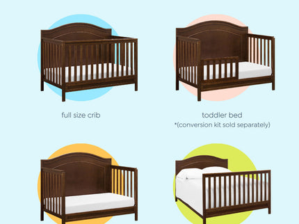 M12801Q,DaVinci,Charlie 4-in-1 Convertible Crib in Espresso