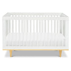W4901WN,DaVinci,Marley 3-In-1 Convertible Crib in White Finish and Natural Legs