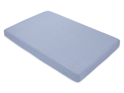 T29636DP,Babyletto,Dewdrop Muslin Mini Crib Sheet in GOTS Certified Organic Cotton