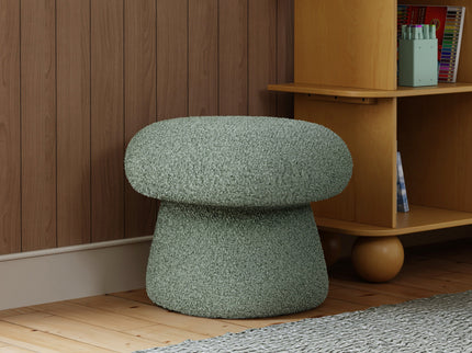 M31685ST,Babyletto Kids,Mushroom Pouf in Sage Teddy Loop