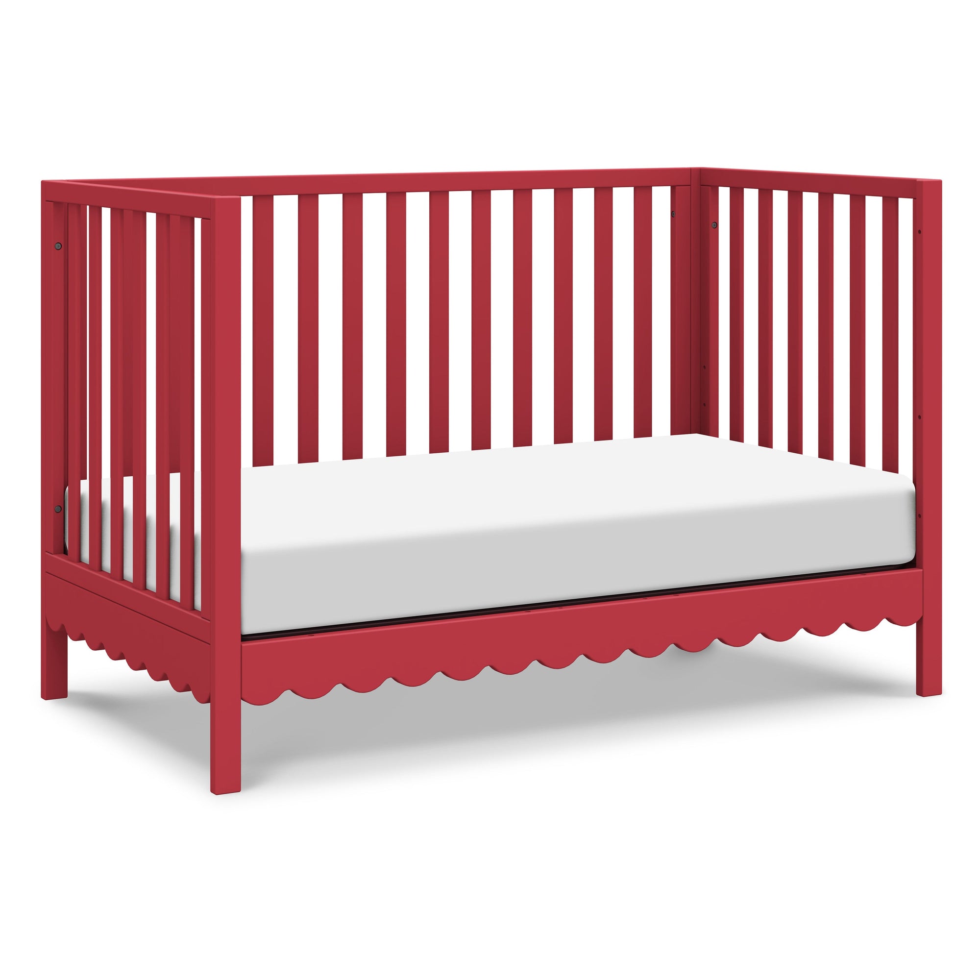 M27801TRD,DaVinci,Sammy Scallop 4-in-1 Convertible Crib in Strawberry Red