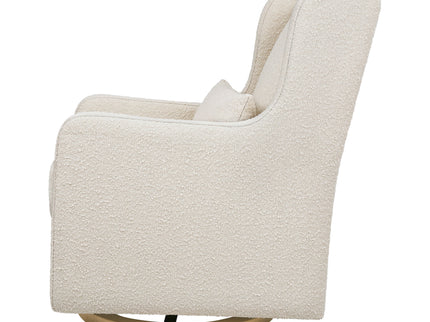M22187WBLB,Babyletto,Wally Swivel Glider in Ivory Boucle w/Light Wood Base