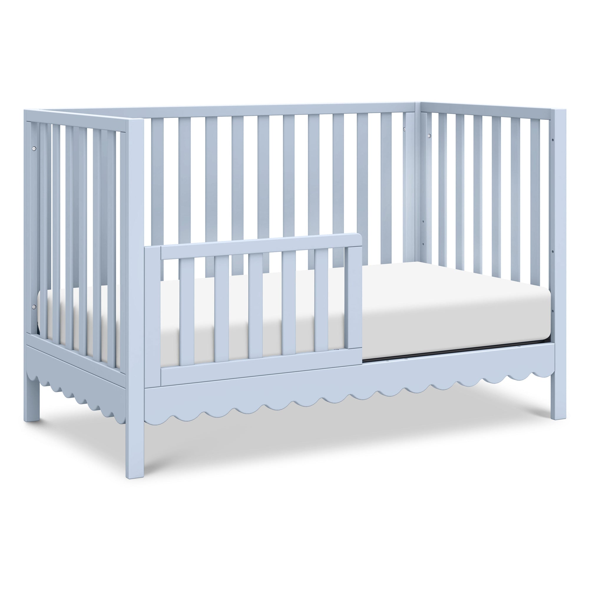 M27801PB,DaVinci,Sammy Scallop 4-in-1 Convertible Crib in Powder Blue