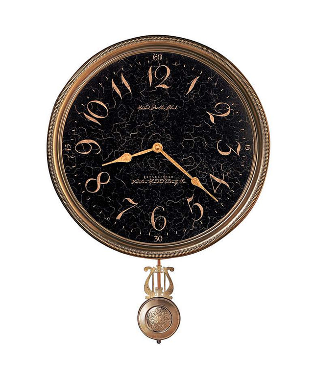 Howard Miller 21" High Paris Night Brass Wall Clock