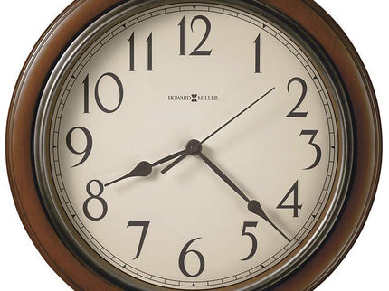 Howard Miller Kalvin 15 1/4" Round Cherry Wall Clock