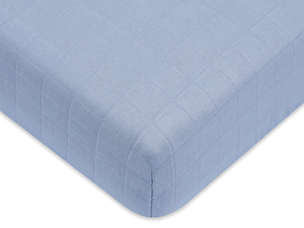 T29635DP,Babyletto,Dewdrop Muslin Crib Sheet in GOTS Certified Organic Cotton