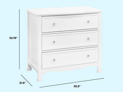 M5523W,DaVinci,Kalani 3-Drawer Dresser in White Finish