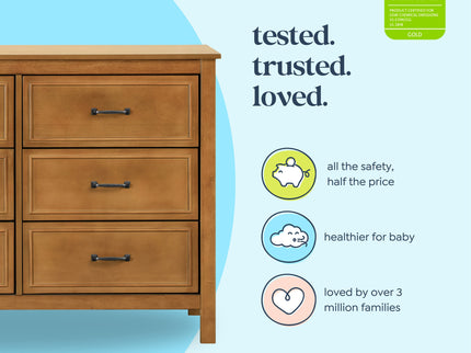 M12826CT,DaVinci,Charlie 6-Drawer Double Dresser in Chestnut