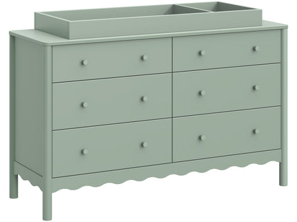 M27916LS,Swell 6-Drawer Assembled Dresser in Light Sage