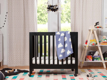 M6698B,Babyletto,Origami Mini Crib in Black Finish
