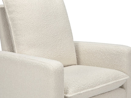 M20987WBG,Babyletto,Cali Pillowback Swivel Glider in Ivory Boucle w/ Gold Base
