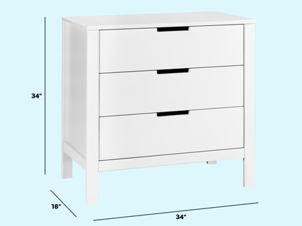 F11923W,Carter's,Colby 3-drawer Dresser in White Finish