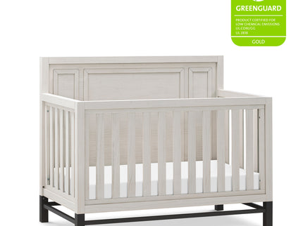 B25801WDF,Monogram by Namesake,Newbern 4-in-1 Convertible Crib in White Driftwood