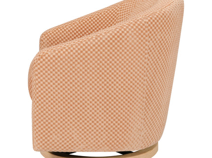 M5887CVCL,Babyletto,Madison Swivel Glider in Canyon Velvet Checker w/ Light Wood Base