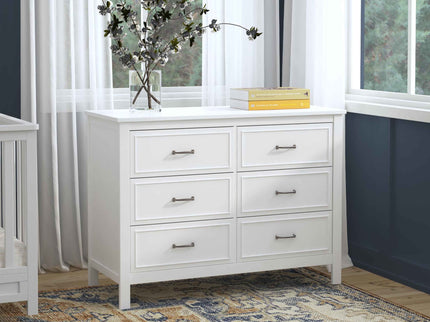 M12826W,DaVinci,Charlie 6-Drawer Double Dresser in White
