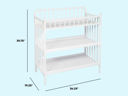 M0302WP,DaVinci,Jenny Lind Changing Table in White Finish