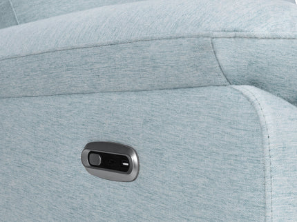 M24388HBL,DaVinci,Suzy Electronic Swivel Recliner in Heathered Blue