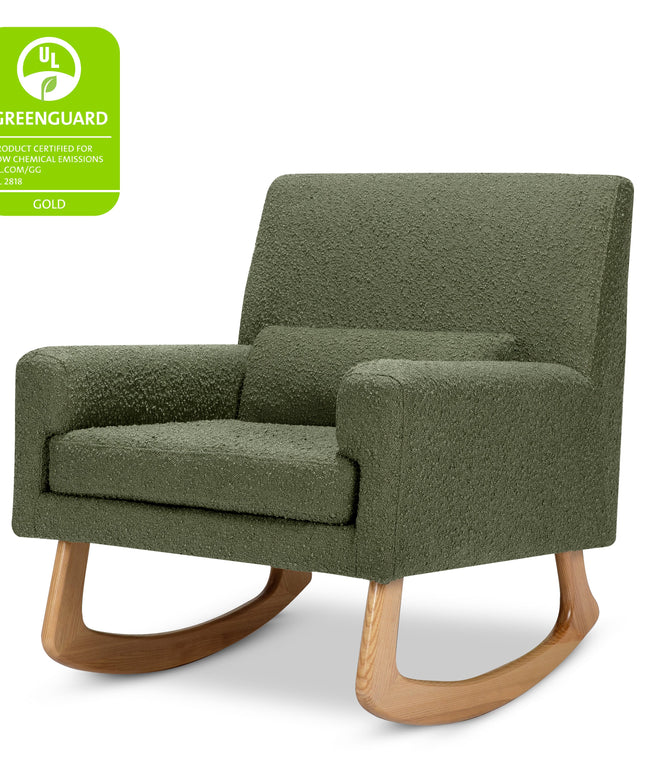 1085OBL,Nursery Works,Sleepytime Rocker in Olive Boucle w/Light Legs